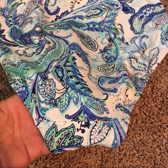 LAUREN RALPH LAUREN Fiesta Paisley Twist Bandeau Underwire Mio One-Piece Blue 6 - Picture 9 of 16